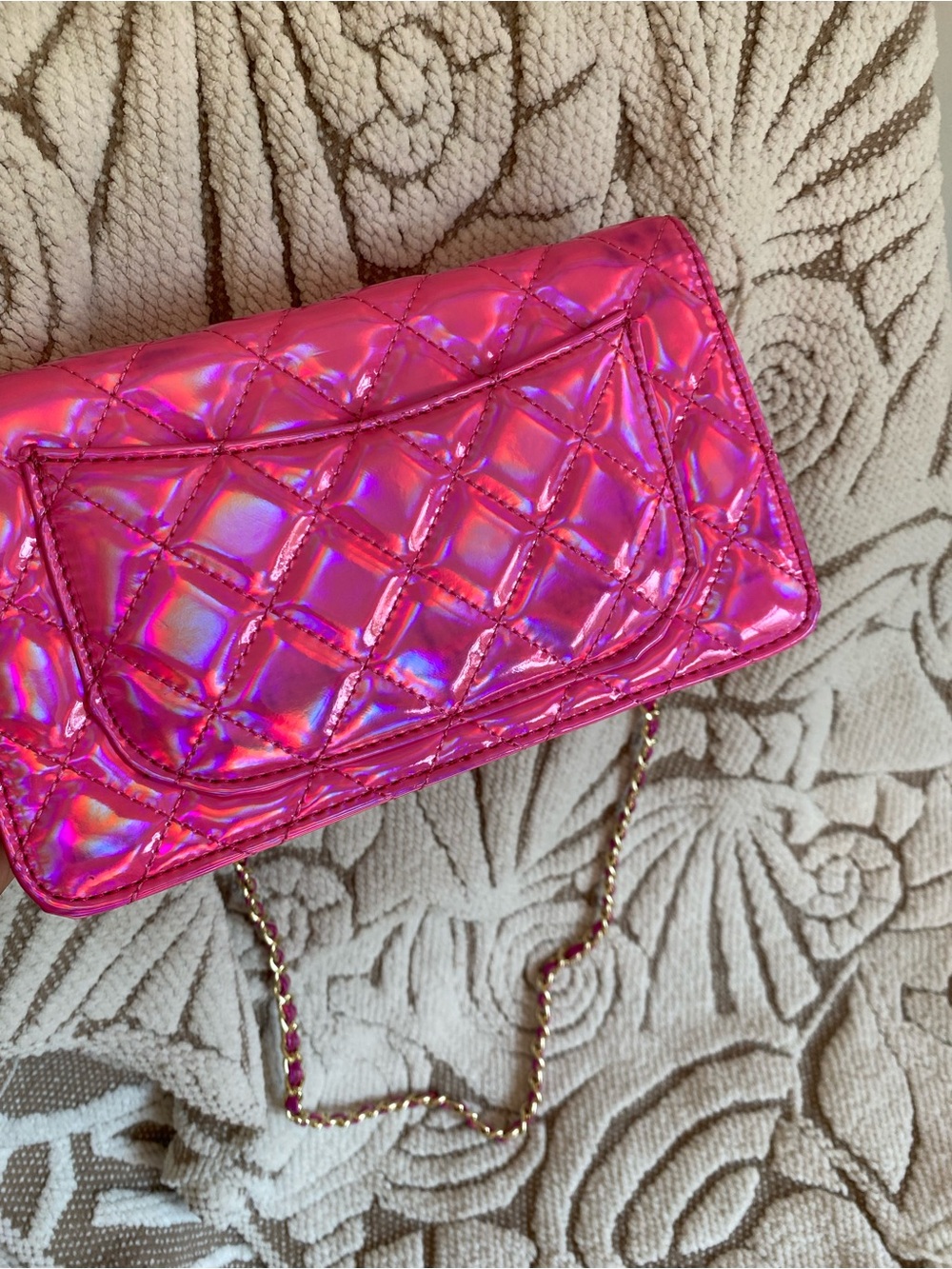 QUILTED CHAIN SHOULDER BAG - Picture 3 of 15